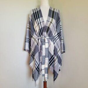 David & Young | Plaid Shawl Wrap